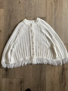Vintage Grand Knitwear Shawl Girls Size 4-6X Spring Summer Fall White Sweater - Picture 1 of 3