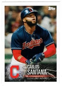 Carlos Santana - Freddie Freeman - 2019 Topps Stickers Baseball # 34 Mint - Picture 1 of 2