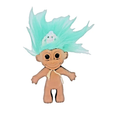Muñeca Russ Troll de Colección Años 90 Hada Madrina 5" Cabello Verde Azulado Como En La Imagen Foto 1 de 4