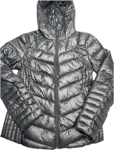 SAKS FIFTH AVENUE Puffer Down Jacket Sz S/P Black Coat - Picture 1 of 12