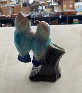 Vintage Pair of Birds Ceramic Figurine Planter - Picture 1 of 4