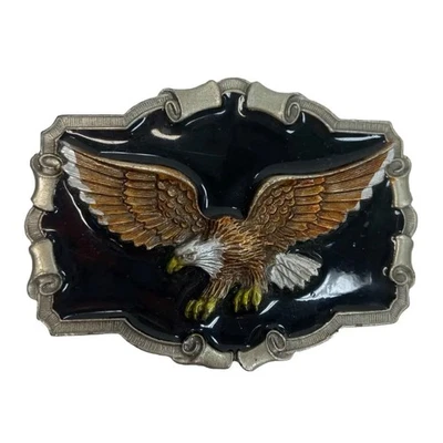 Винтажная металлическая пряжка ремня 1980-х Great American Buckle Co Bald Eagle QD1243 - Изображение 1 из 4