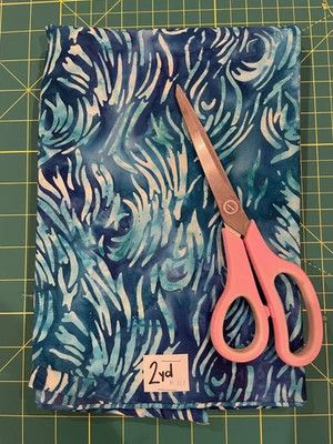 Batik Fabric Remnant - 100% cotton - #R-111 - 2  yds - Image 1 of 2