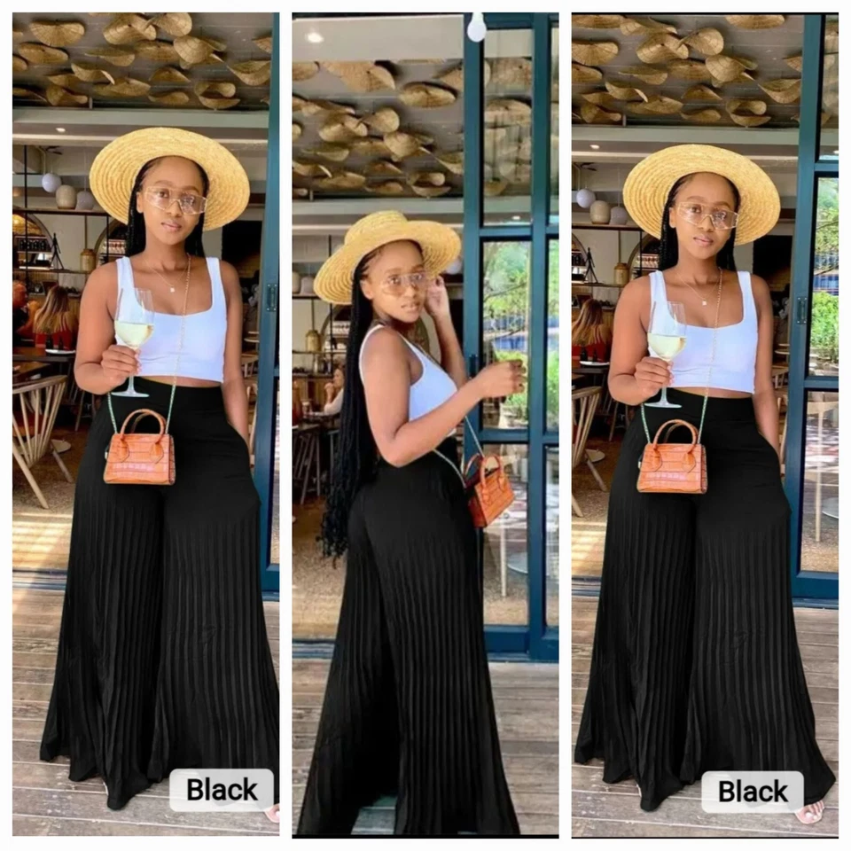 Vintage Inspired 70s 80s Stylish Two-piece Palazzo Pants Suit Medium. - Image 1 of 1