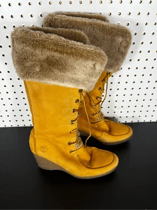 Timberland knee high fur lined boots size 6 - Picture 1 of 9
