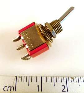 Mini Toggle Switch S/Pole On-On 2A 250Vac 5A 120Vac Used OM0596B - Picture 1 of 4
