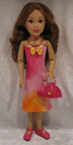 Ropa hecha a mano para muñecas AG 16-17”, vestido, collar, conjunto de monedero #AGH62 - Imagen 1 de 3