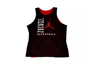 Vintage 90s Nike Air Jordan Jumpman Basketball Reversible Jersey Black Red USA - Picture 1 of 4