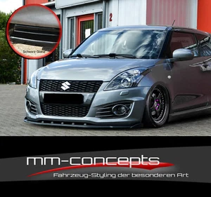 Labio de alerón CUP NEGRO para Suzuki Swift Sport FZ NZ alerón delantero labio de espada - Imagen 1 de 3