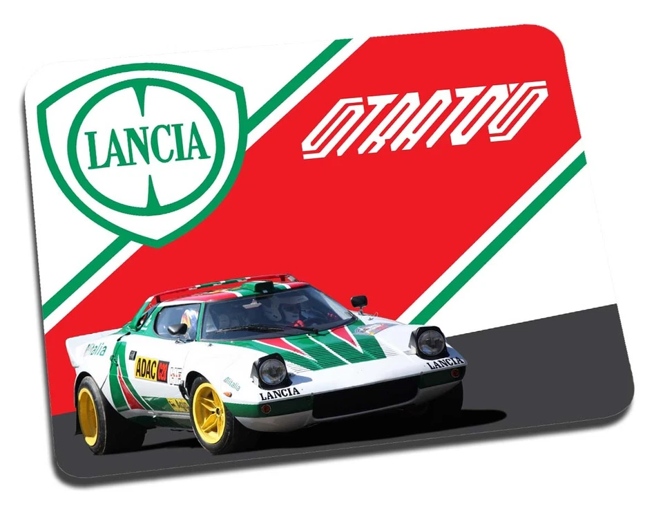 LANCIA STRATOS RALLY CAR MOUSE MAT - ORIGINAL DIGITAL ART DESIGN