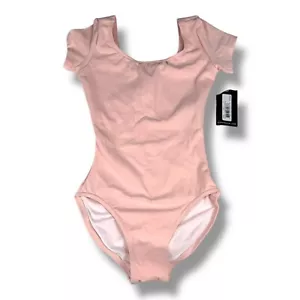 Bloch Dance Women’s Cavalier Short Sleeve Leotard Light Pink Size Petite NWT - Picture 1 of 3
