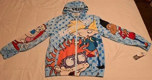 NWT Nickelodeon Members Only Rugrats Hey Arnold Ren Stimpy Windbreaker Jacket M - Picture 1 of 19