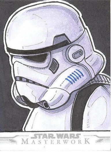 2021 Topps Star Wars Masterwork Stormtrooper By Kevin P. West Sketch Card RARE! - Image 1 of 1