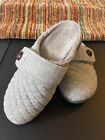 Vionic Carlin Slippers Women's US Size 8 Light Gray Quilted Clogs Mules