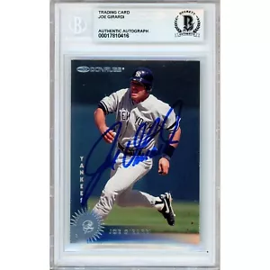 1997 Donruss #334 Joe Girardi Signed Card AUTO Beckett BAS Slabbed NY Yankees - Picture 1 of 6