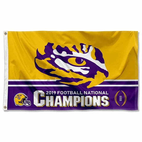 Louisiana State LSU Tigers 2019 2020 Football National Champions 3x5 Flag Cover