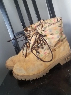 Timberland 5.5 Mujer Roll Top Raro De Colección Trabajo Senderismo Bota Foto 1 de 4