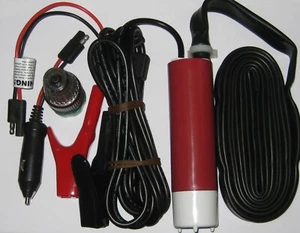 Rule iL280PK Submersible 12 V DC Pump Kit w/ Hose Cables / Clips + Lighter Plug - Picture 1 of 12