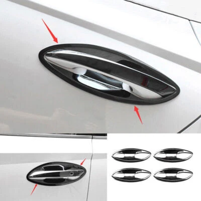 Cubierta de cuenco de puerta lateral exterior de titanio negro para Hyundai Sonata 2020-2023 Foto 1 de 4