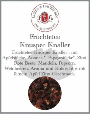 Früchte Tee Knusper Knaller  250g  mit feinem Apfel-Zimt-Geschmack - Bild 1 von 2
