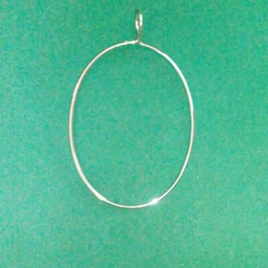 5341206/OS Klöppeln Klöppelrahmen Metall Anhänger oval 5cm silber versilbert - Bild 1 von 1