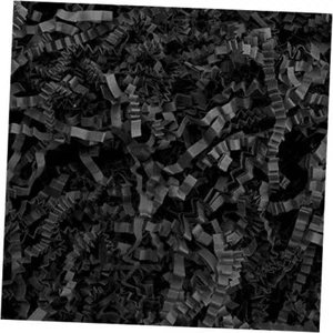 Crinkle Cut Paper Shred Filler (1 LB) for Gift Wrapping 16 Ounce (1 LB) Black - Picture 1 of 8