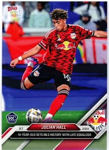 2024 Topps Now JULIAN HALL MLS RC Rookie #123 NY Red Bulls - Picture 1 of 1