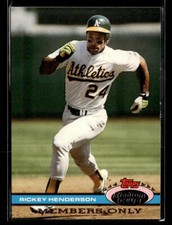 1993 Stadium Club Rickey Henderson #558  Members Only