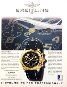 1997 Air France Concorde Airliner Breitling Chronomat Uhr Foto Promo Print Anzeige - Bild 1 von 1