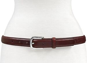 Women's Belt Italian Calfskin Genuine Full Leather Dress Belt 1"(25mm) Wide