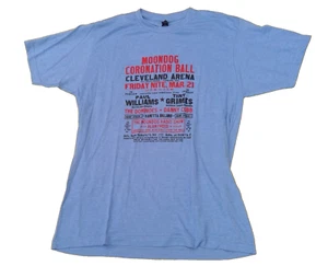 Moondog Coronation Ball flyer graphic t-shirt men's size L blue cotton blend - Picture 1 of 5