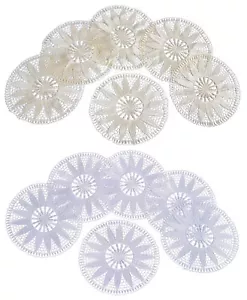 Paquete de 6 tapetes de mesa tradicional para el hogar de mesa tradicional de encaje doilies - Imagen 1 de 9