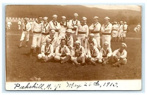 Peekskill NY Navy Naval Sailors Playing Cards 1913 RPPC Real Photo Postcard D13 - Picture 1 of 2