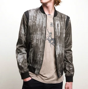 Chaqueta Bomber John Varvatos Sonny Reversible Cremallera Frontal Negra Talla 52R 3250 - Imagen 1 de 7