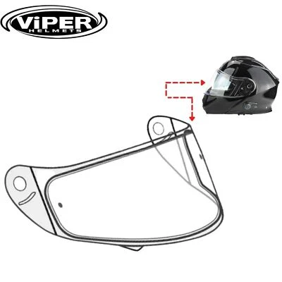 Visier für Viper RSV191 Helm Anti Scratch ECE Approved Clear Smoke