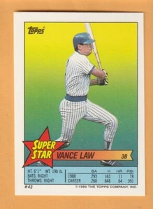 Vance Law Chicago Cubs 1989 Topps Sticker Backs #42 BYU Cougars 12J - Bild 1 von 2
