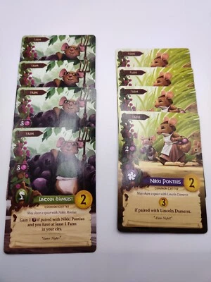 Everdell Kickstarter Promo Cards Lincoln & Nikki Alternate Art  - Image 1 of 3