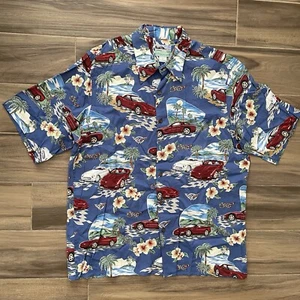 Camisa Reyn Spooner Corvette 50th Cars abotonada para hombre grande azul hawaiano - Imagen 1 de 5