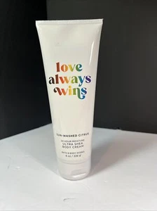Bath and Body Works LOVE ALWAYS WINS SUN WASHED CITRUS Pride crema corpo 8 oz NUOVO - Foto 1 di 4