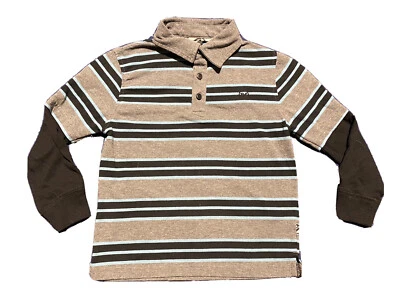 Shaun blanco a rayas con cuello largo para niños talla X pequeño usado en excelente estado gris azul Foto 1 de 4