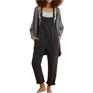 Aerie leichter Overall mit gerolltem Bein grau Gaze S Kunstlehrer entspannte Passform süß - Bild 1 von 10