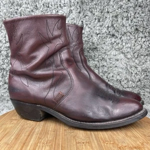 Vintage Langstrecken Leder Western Cowboy Stiefeletten Herren 9,5 W spitz zulaufend USA - Bild 1 von 11