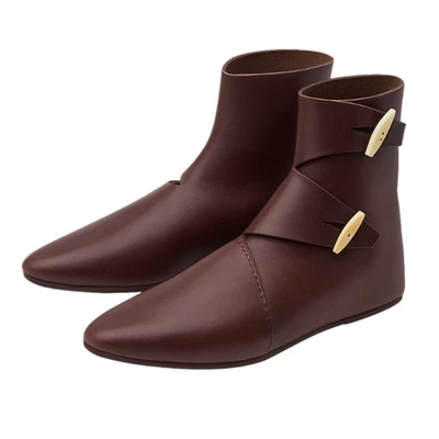 Roman Double Toggle Boots Viking Renaissance Medieval Shoes Handmade Historical - Image 1 of 3