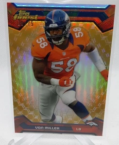 2013 Topps Finest - Von Miller #61 Gold Refractor /75 - Picture 1 of 2