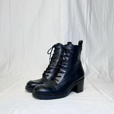 Botines gruesos con cordones negros vintage Y2K Nine West ~ 9,5 ~ Foto 1 de 4