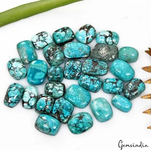 215.10 Ct/28 Pc Natural Blue Spiderweb Turquoise Cushion Cab Loose Gemstones Lot - Picture 1 of 5