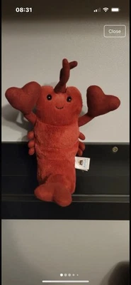 Jellycat Love Me Lobster Plush Toy Small - Image 1 of 4