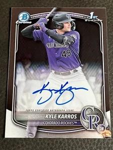 2025 Bowman Chrome Kyle Karros 1st Bowman Auto #CPA-KK Rockies - Picture 1 of 2