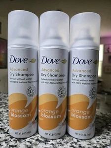 Lot of 3 Dove Advanced Orange Blossom Dry Shampoo 5 fl oz Each New - Picture 1 of 2