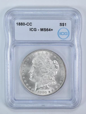 1880-CC Morgan Silver Dollar MS64+ ICG *5941 - Image 1 of 3